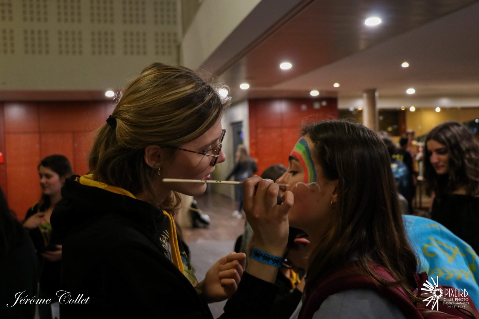 Face painting activity at an event